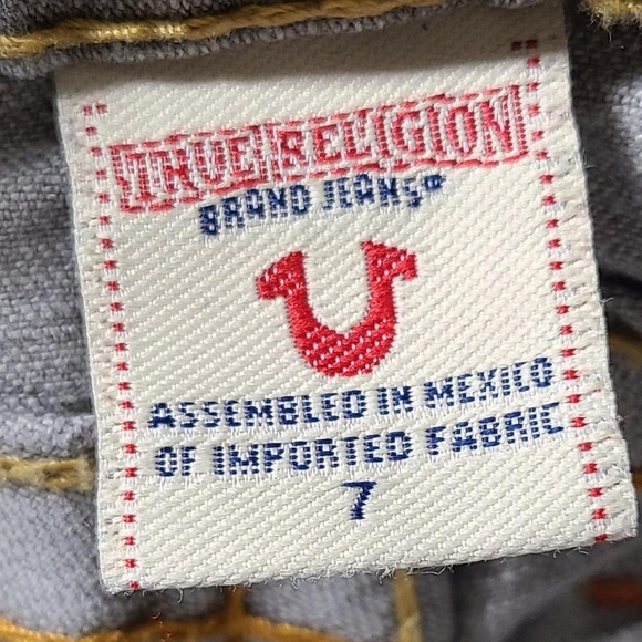 TRUE RELIGION VINTAGE JOEY,  GIRLS, DENIM KIDS JEANS 7x21 - Picture 7 of 7